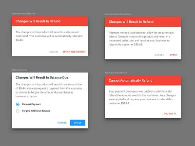 Balance Change Modals balance change design modal ui ux