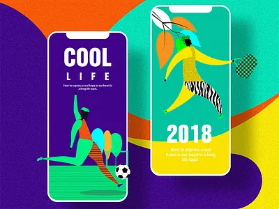 I hope I can have a way of life—03 colors digital hero illustration interface landing ui ux web