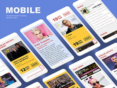 Ticket Select Mobile adaptive bold concert festival flat mobile music phone ticket tickets ui web