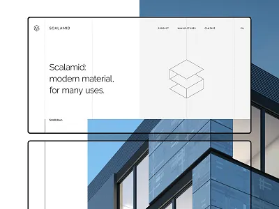 Scalamid Landing Page architectural architecture clean clean ui concrete elevation industry landing landing page layout layout design mainpage product design product page render scalamid scroll ui ux website