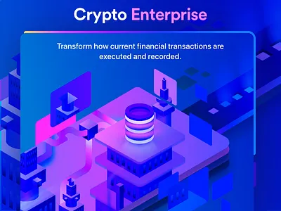 Crypto Enterprise 1.3 app bitcoin blockchain branding crypto design illustration isometric sketch ui ux web