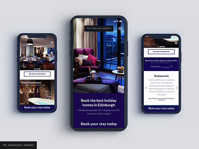 The Edinburgh Address Mobile adobe xd apartments edinburgh interface mobile responsive ui ui design ux visual web website