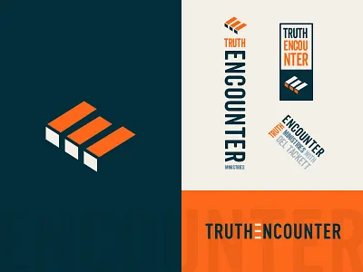 Truth Encounter Ministries 3d banner bible brand aid branding design e identity logo