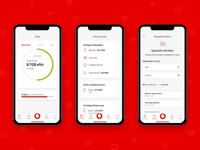 Vodafone App android app ios telco ui ux vodafone