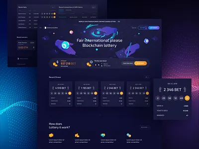 Blockchain Lottery: Home page betting bitcoin blockchain blockchain lottery casino cryptocurrency ethereum gambling lottery powerball