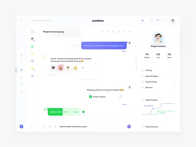 Teambition Design_01 app blue dashboard management news project teambition ue ui ux