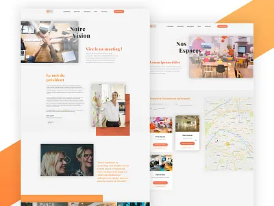 WIP - Coworking services corporate coworking landing map places playfair website
