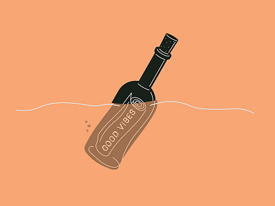Sending Good Vibes Your Way bottle flash float message water