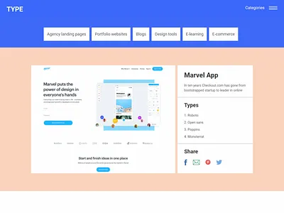 Typography Inspiration Details Page Refresh type typography ui