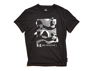 Janji Collective T-shirt blackandwhite boston bw charity graphic illustration massachusetts shapes shirt water waves
