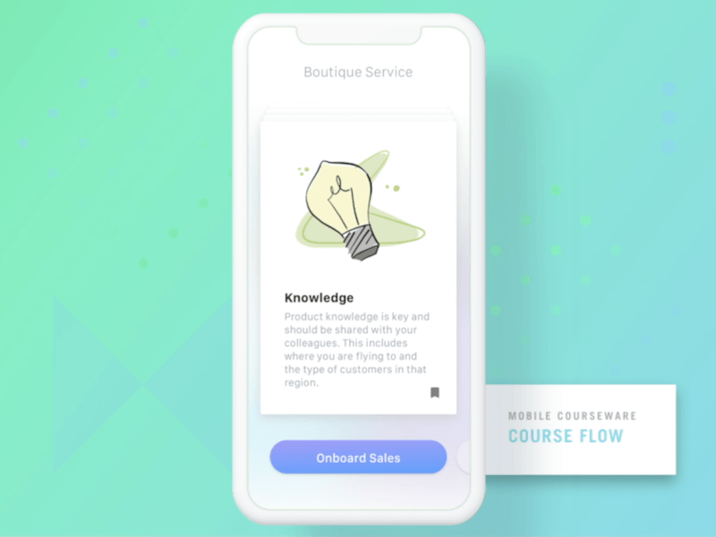 Mobile Course Flow app course courseware education interaction learner mobile principle ui ux