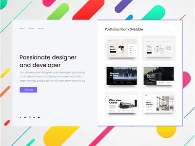 Minimal Portfolio Design figma portfolio ui web