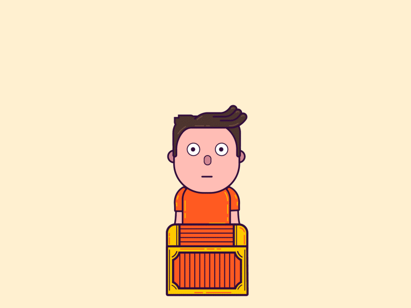 Happy kid after animation effects gif illustration illustrator shot videogames