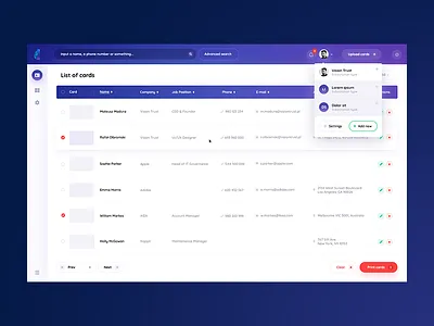 Nappli / User panel agency app application dashboard interface panel poland ui ux visiontrust