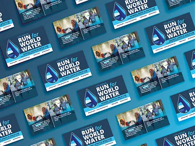 Run For World Water Collage 03 postcard