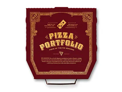 Domino's Pizza Rewards bear brand dominos pizza eagle packaging pizza roger xavier scratchboard stock certificate woodcut