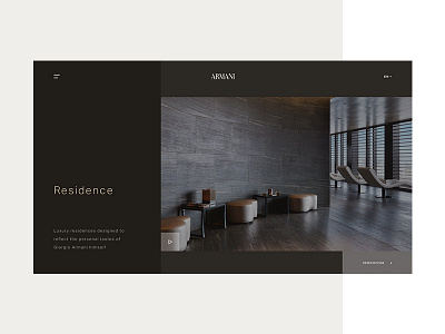 Armani Hotel - Residence armani concept design dubai giorgio hotel mobile motion ux web
