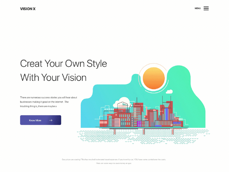 Vision X animation color gif gradient grid illustration isometric ui ux web