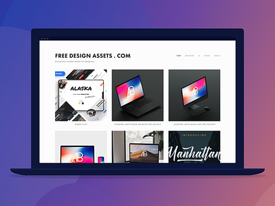 FreeDesignAssets.com app clean design font free landing lettering mockup typography ui ux web