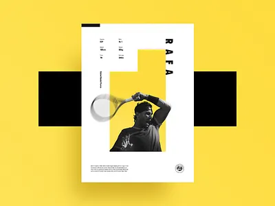 Roland Garros Posters - Rafael Nadal geometric gradient minimal modern monochrome poster print rafael nadal red roland garros square tennis