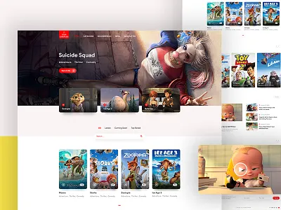 Movie Review Website color entertainment imdb landing page movie movie review movie website ui video web website