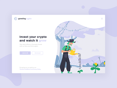 Daily UI #001 - Sign Up clean crypto dailyui modern purple signup simple ui design uidesign uidesigner web web design