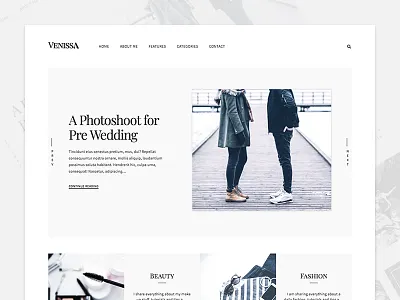 Venissa blog web web design webdesign website white wordpress