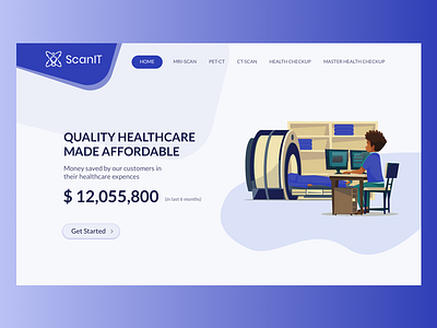 ScanIT - Medical Diagnostics Banner banner diagnostic diagnostics healthcare landing page medical scan ui ux web