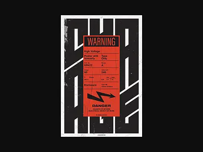 ⚡High Voltage: Charge graphic design poster poster design posters print design swiss type typographic typography xtian