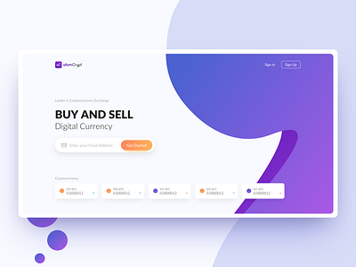 Atomcrypt Website | Cryptocurrency clean crypto cryptocurrency rohit bind stock ui ux design homepage interface landing page web website