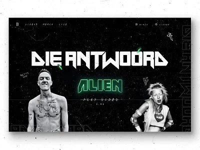 Artist Promo Page artist desktop die anrwoord homepage music neon promo promotional texture video web design