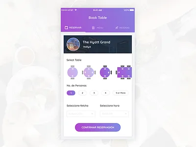 Book a Table animation app branding design flat icon illustrations logo ui ux vector