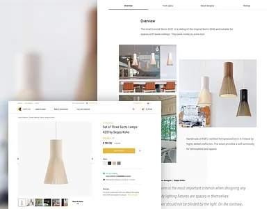 Lights4You / Product detail detail ecommerce eshop lights product psychology ui ux webdesign