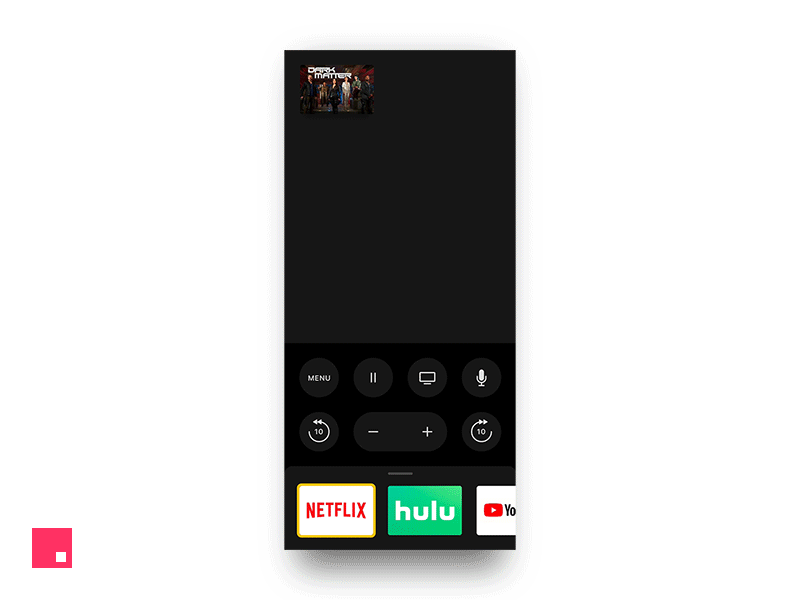 Apple TV Remote animation app apple bezier hulu motion netflix product tv ui ux youtube