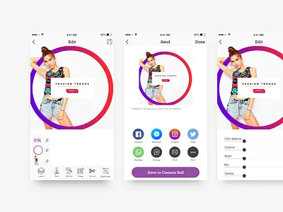 Bloom Editor & Publish app ui export ui photo editor photo editor ui photo export