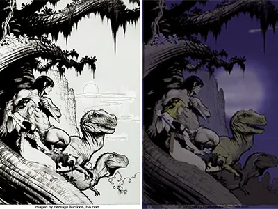 Mark Schultz coloring exercise coloring colorist comic book