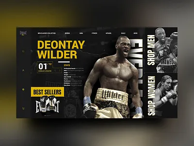 Everlast Landing Page Re-Design Concept boxing design e commerce everlast home interface landing page site ui ux web