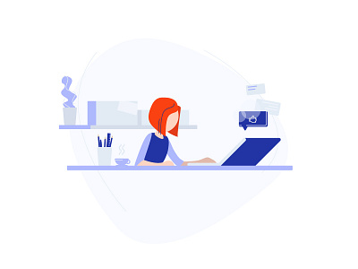 Work business desk laptop like notebook office plant scial table woman work working