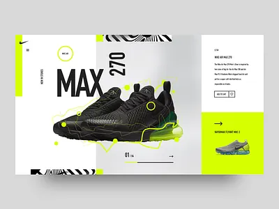 Nike Air Max 270 concept concept design nike nike air nike air max ui uiux userinterfase ux web website