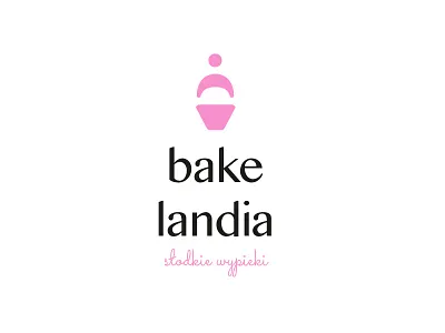 bakelandia bakery cake logo logotype muffin