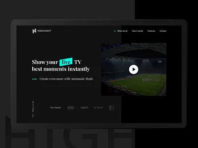 ◼️ Highlight Dark Hero black contrast dark hero landing startup video