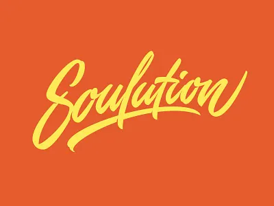 Soulution! custom type customtype hand lettering handlettering lettering logo logodesign type typography