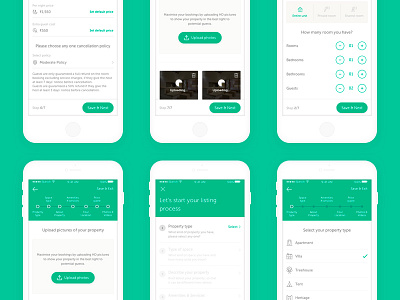 Property listing app design app screen interaction design listing listing process mockups property listing ui ux