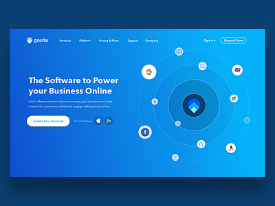 Gosite Web App chat cms emails layout design messenger social network software theme web web app website layout wordpress