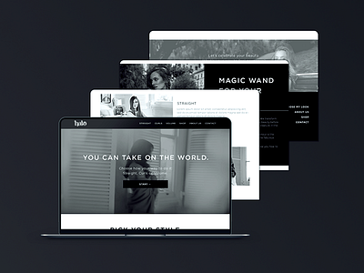 Hair Styling Experience black e comm e commerce ecomm ecommerce hair homepage white