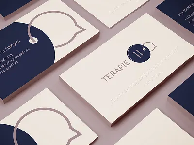 Psychotherapy n°11 bubble business card chain circle eleven key logo psychotherapy speech talk