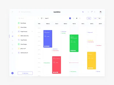Teambition Design_02 app blue dashboard management news project teambition ue ui ux