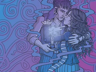 SF Opera - La Boheme - Summer of Love Anniversary branding gradient handdrawn la boheme opera psychedelic san francisco sf opera summer of love