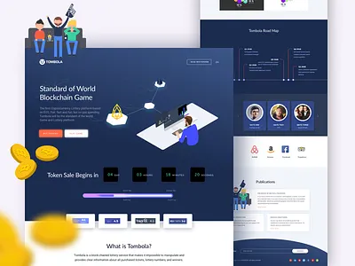 Blockchain Game Landing Page bitcoin blockchain cryptocurrency game gaming homepage landing