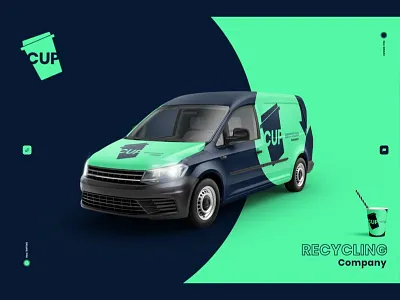 Cup Recycling Company Van Branding branding design homepage icon landing shop site ui ux web webpage website
